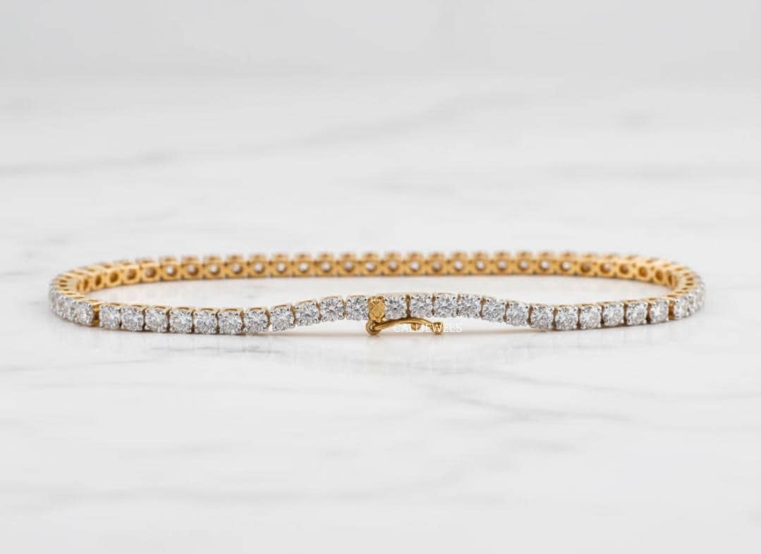 Round Cut Lab Diamond Tennis Bracelet