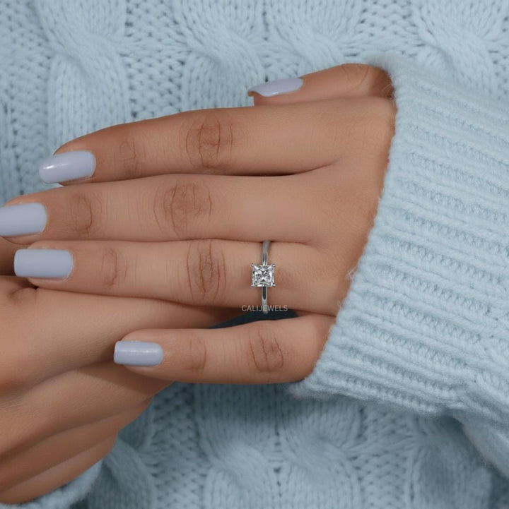 Princess Cut Lab Grown Diamond Solitaire Ring