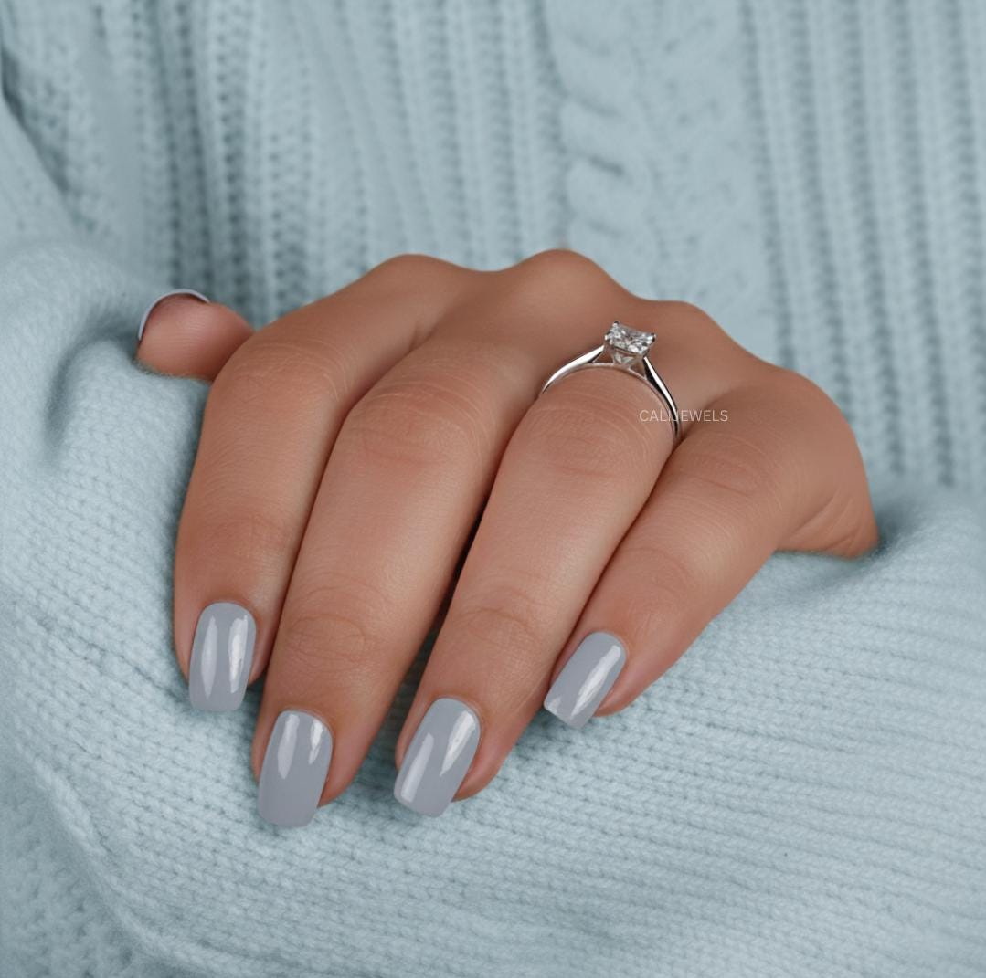 Princess Cut Lab Grown Diamond Solitaire Ring