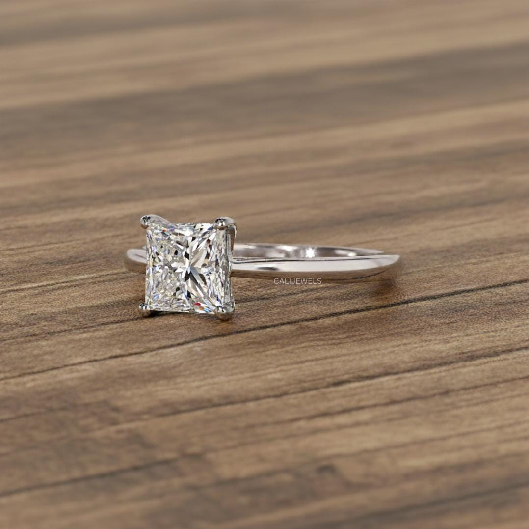 Princess Cut Lab Grown Diamond Solitaire Ring
