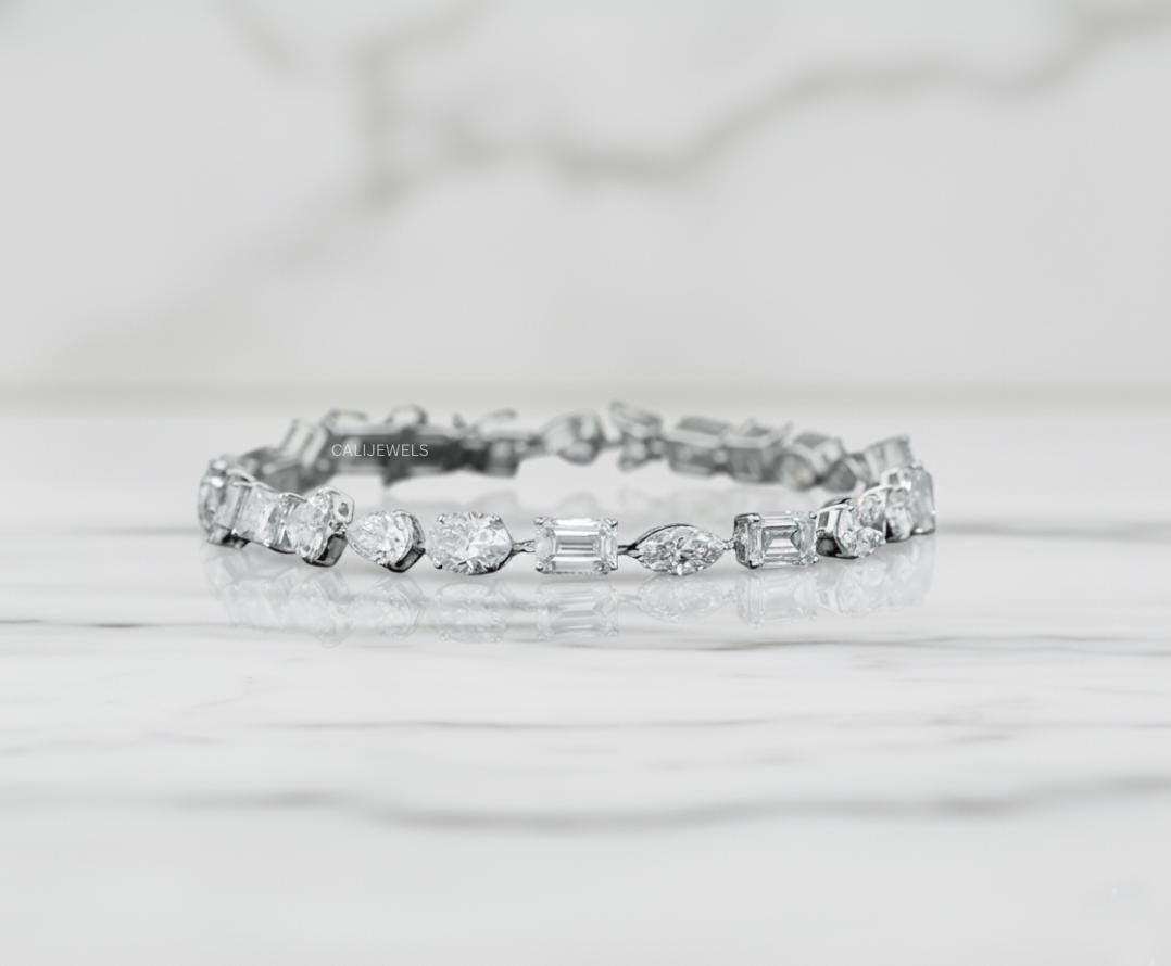 Multi Shape Lab Grown Diamond Tennis Bracelet