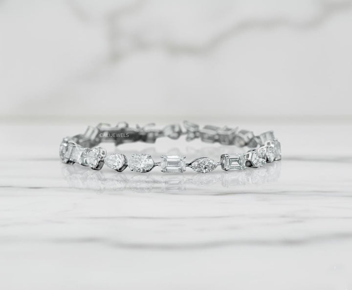Multi Shape Lab Grown Diamond Tennis Bracelet
