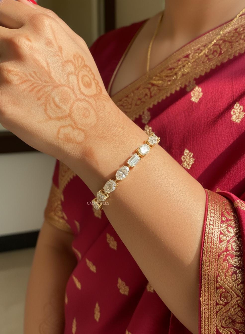 Multi Shape Lab Grown Diamond Tennis Bracelet