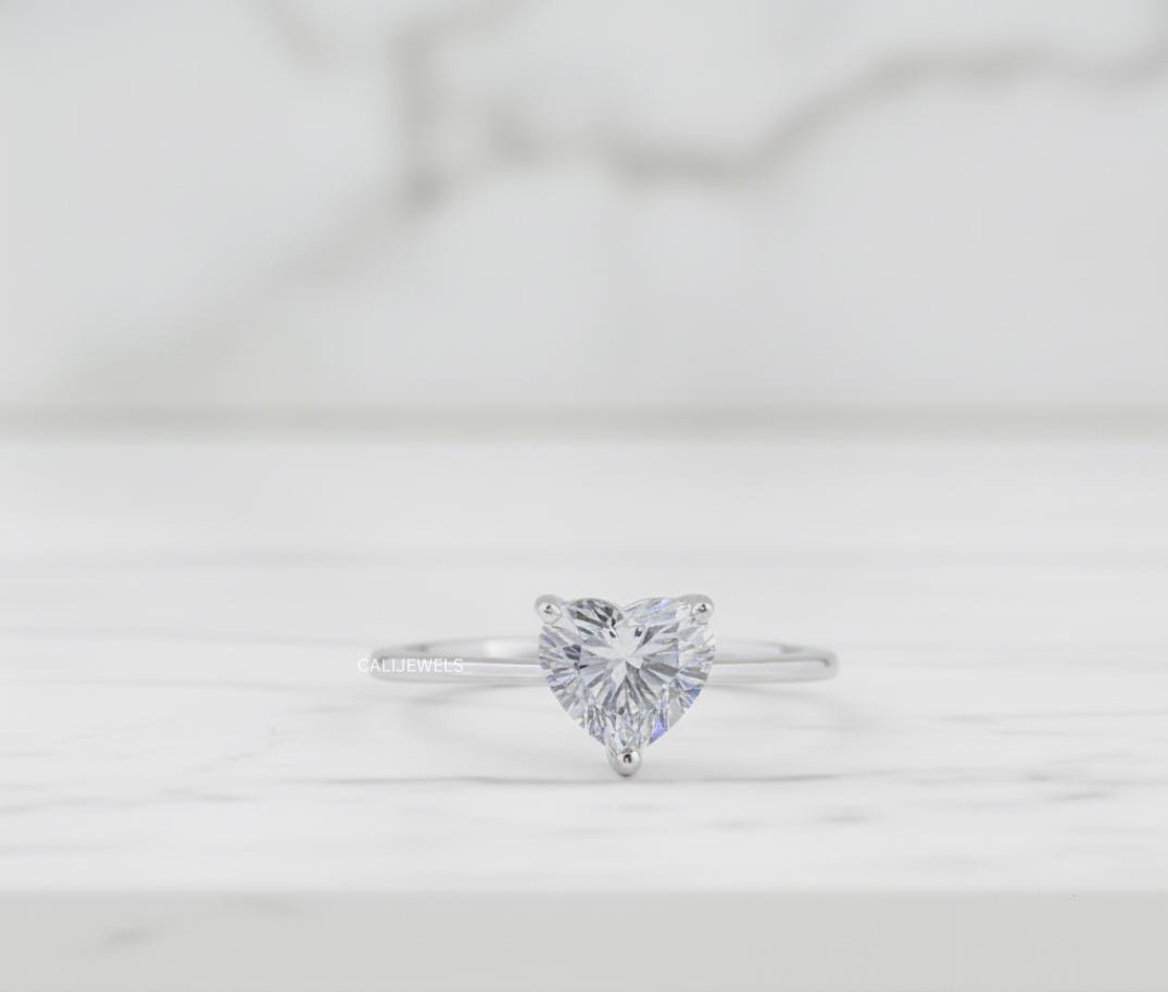 Heart Cut Lab Grown Diamond Engagement Ring