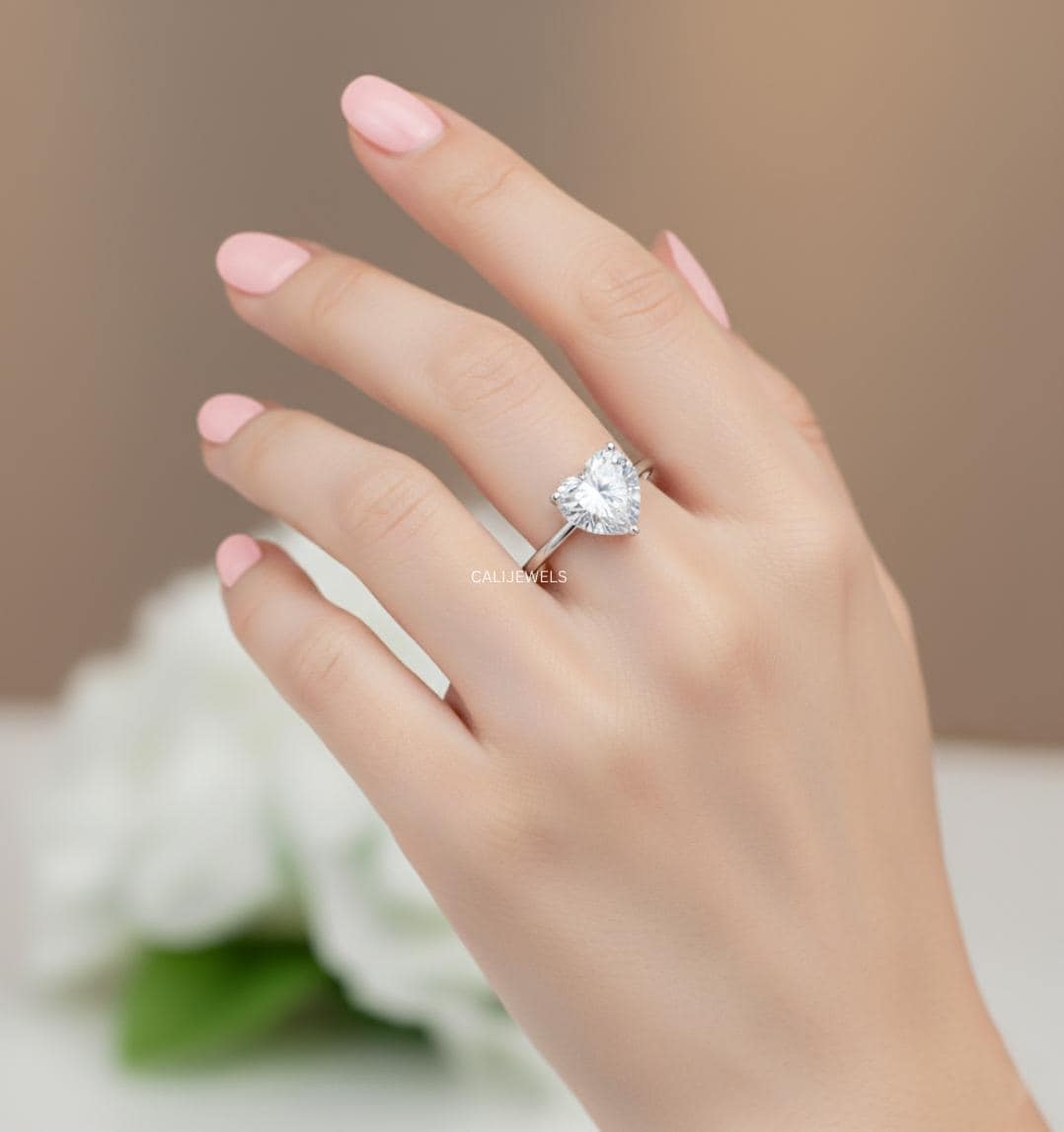 Heart Cut Lab Grown Diamond Engagement Ring