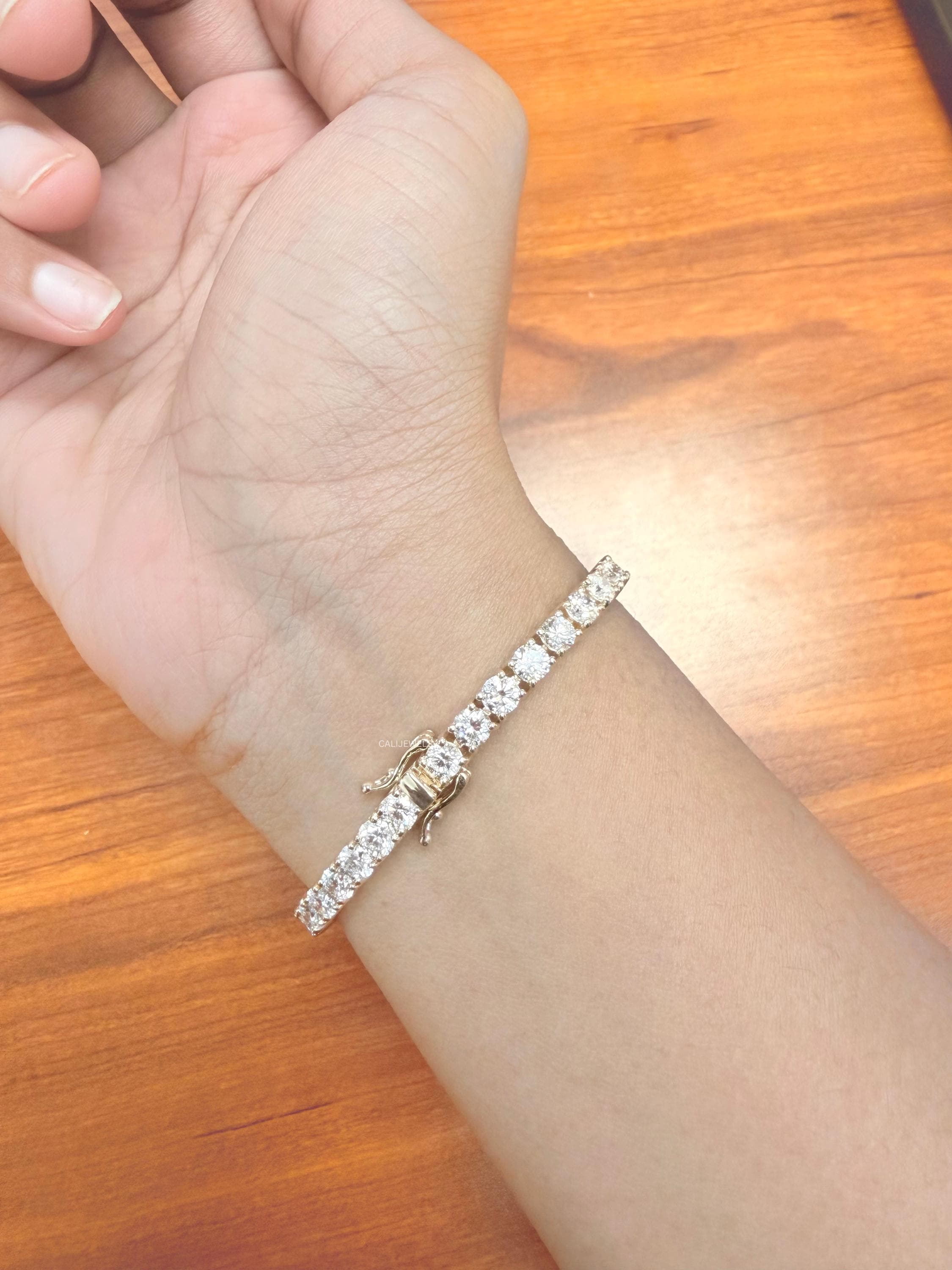 4.00 MM Round Cut Lab Diamond Tennis Bracelet