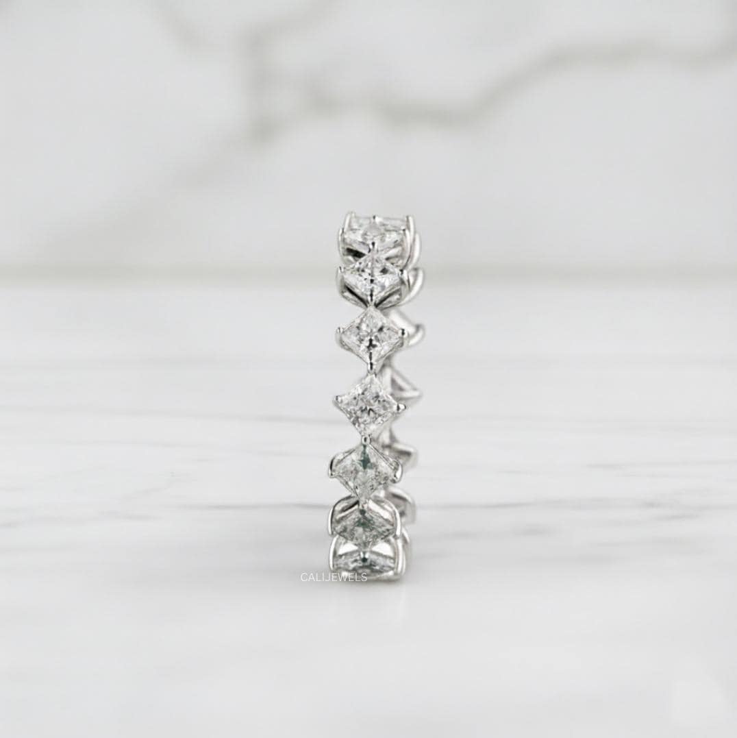 Princess Cut Lab Grown Diamond Full Eternity Band