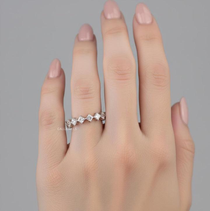 Princess Cut Lab Grown Diamond Full Eternity Band