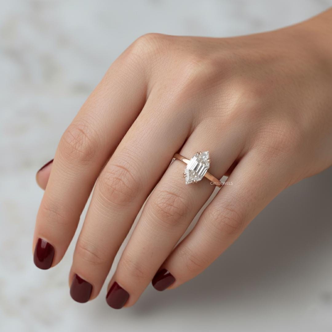 Dutch Marquise Cut Lab Grown Diamond Solitaire Ring