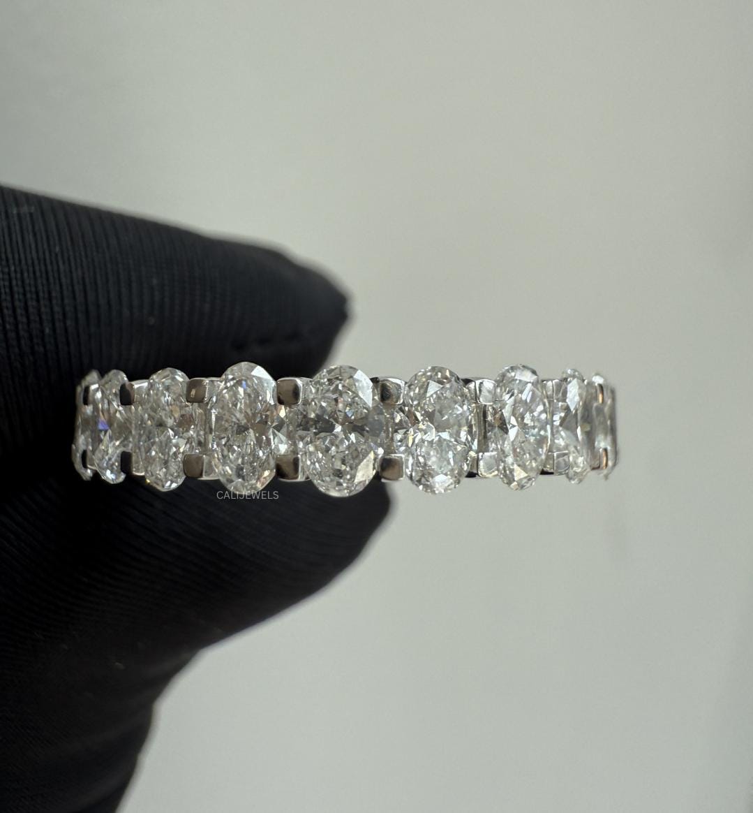 Oval Cut Lab Grown Diamond Eternity Ring