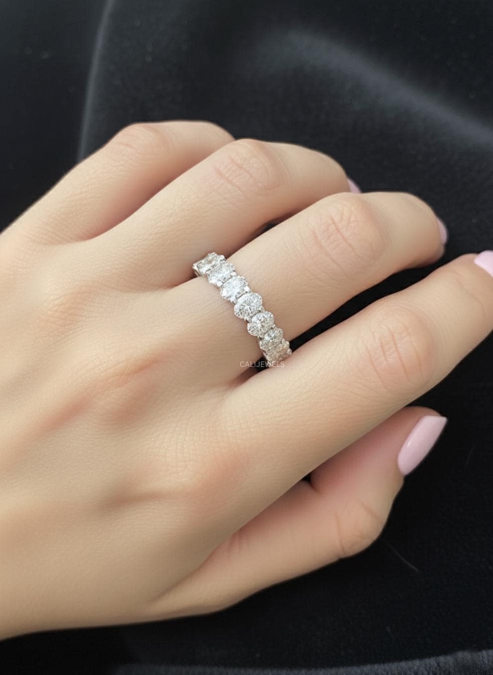 Oval Cut Lab Grown Diamond Eternity Ring
