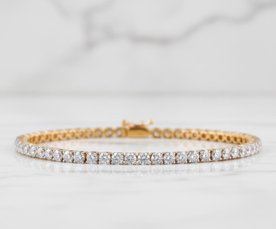 Round Cut Lab Diamond Tennis Bracelet