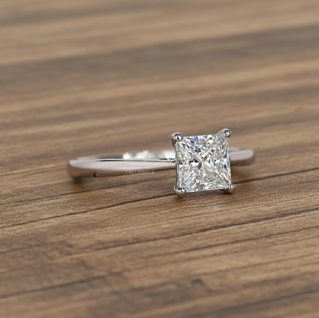 Princess Cut Lab Grown Diamond Solitaire Ring