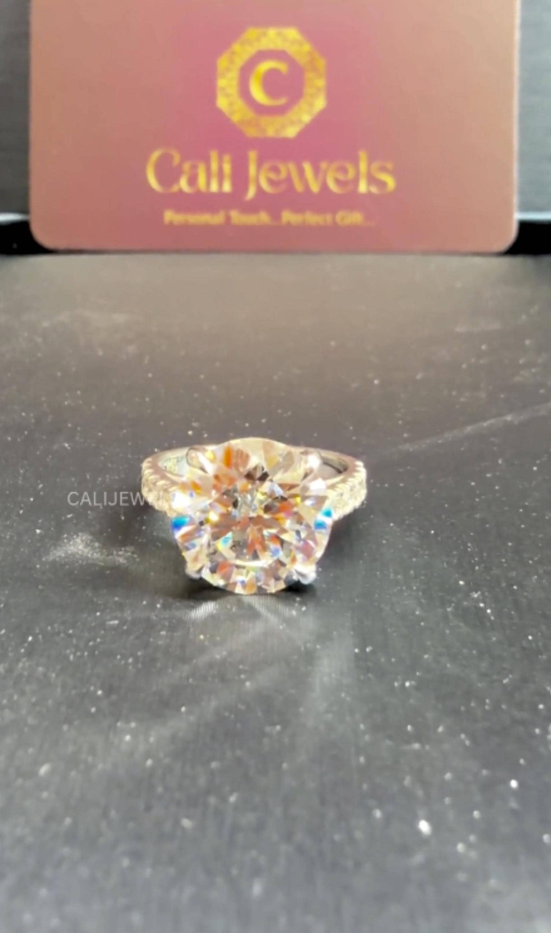 Round Cut Lab Diamond Engagement Ring