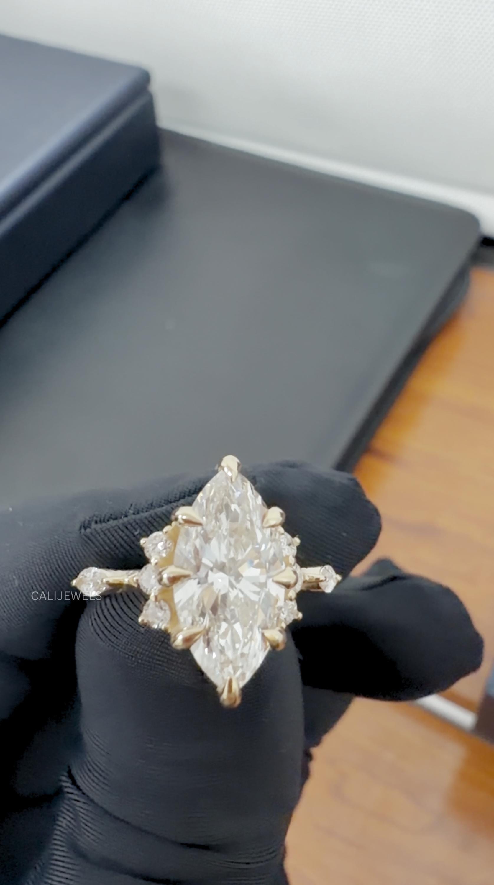 Marquise Lab Grown Diamond Engagement Ring