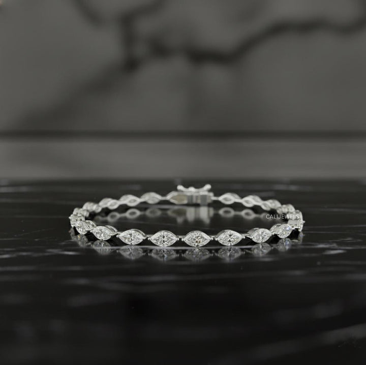 Marquise Lab Grown Diamond Tennis Bracelet