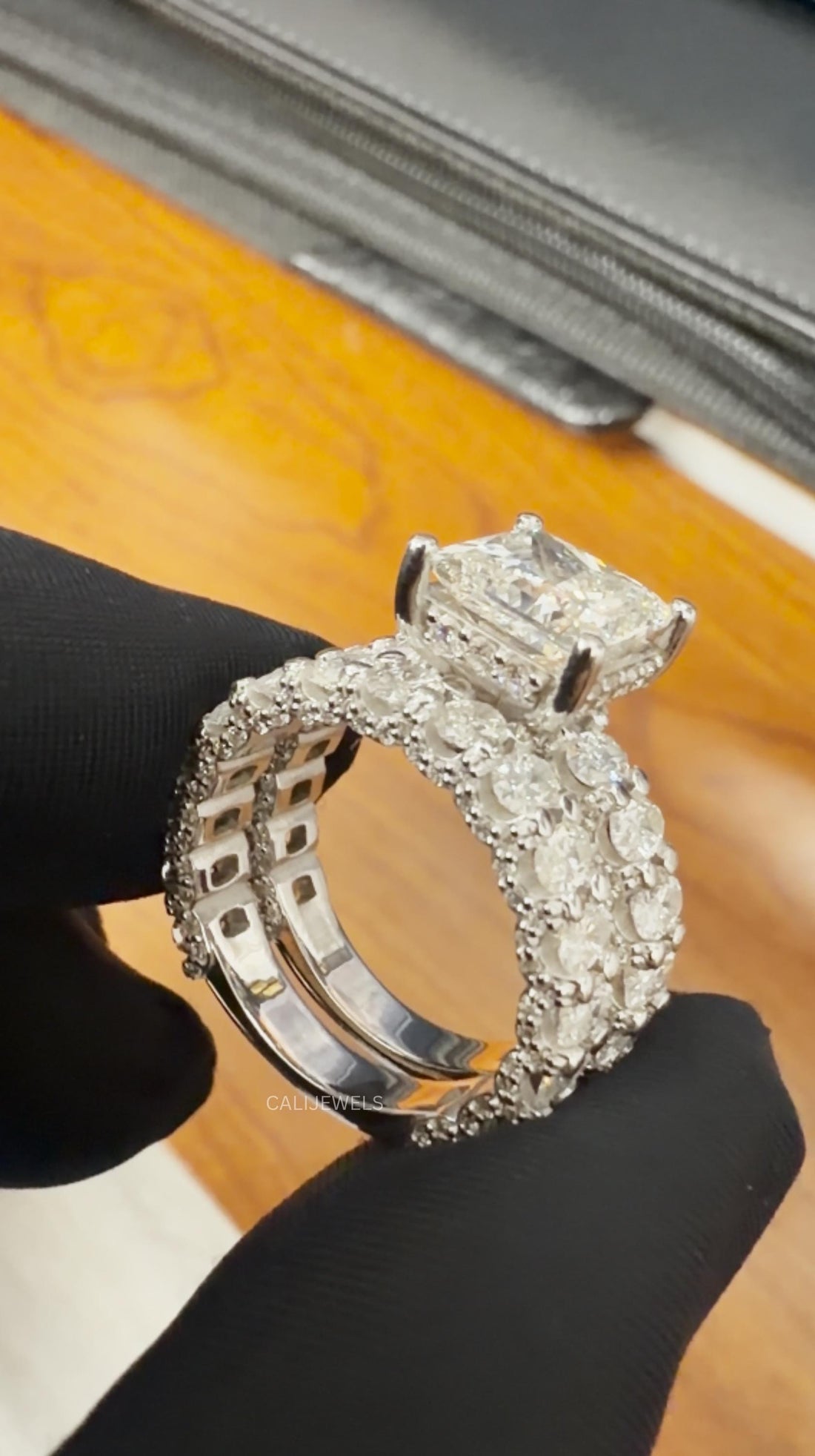 Princess Cut  Lab Grown Diamond Bridal Ring Set