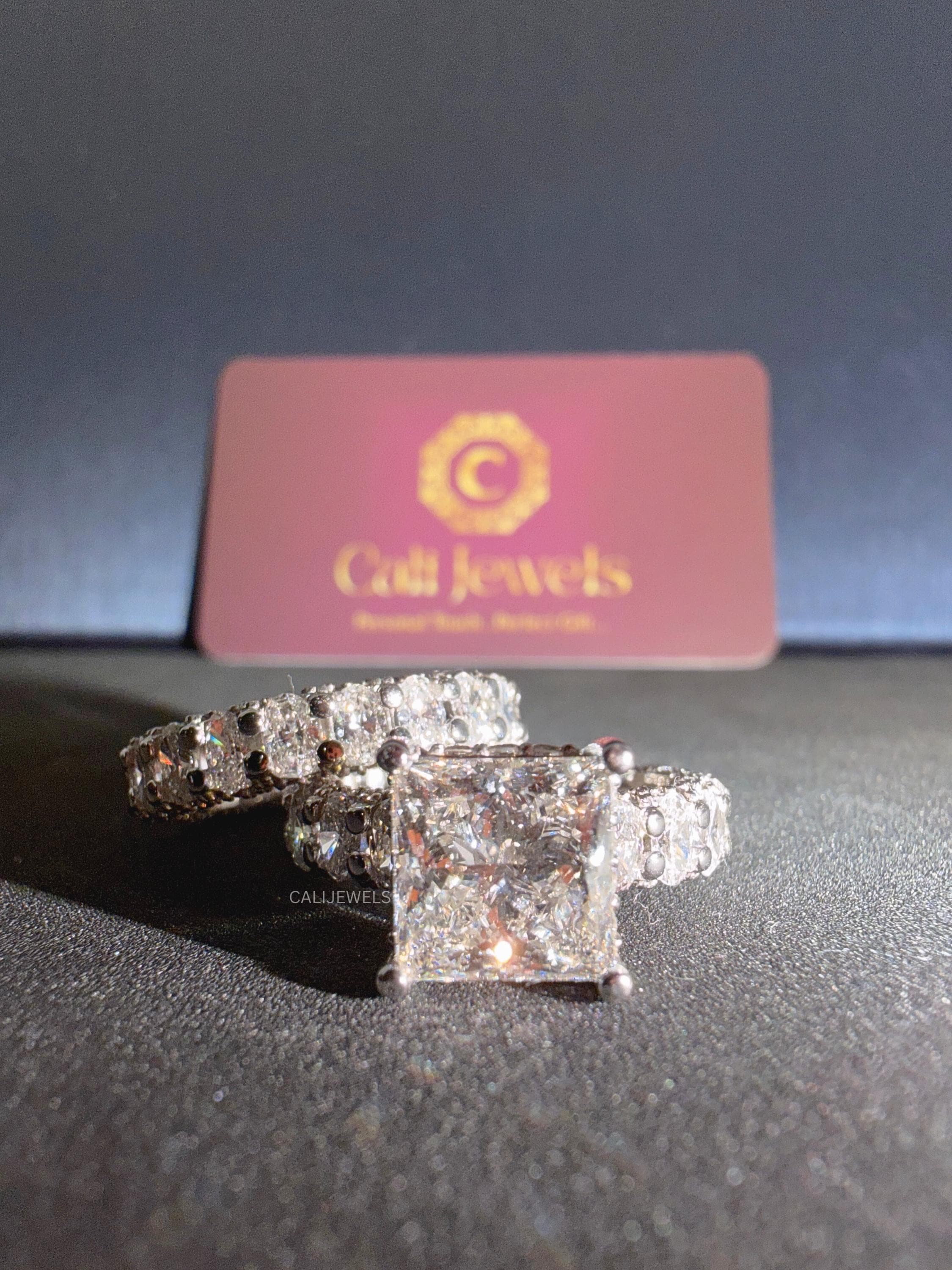 Princess Cut  Lab Grown Diamond Bridal Ring Set