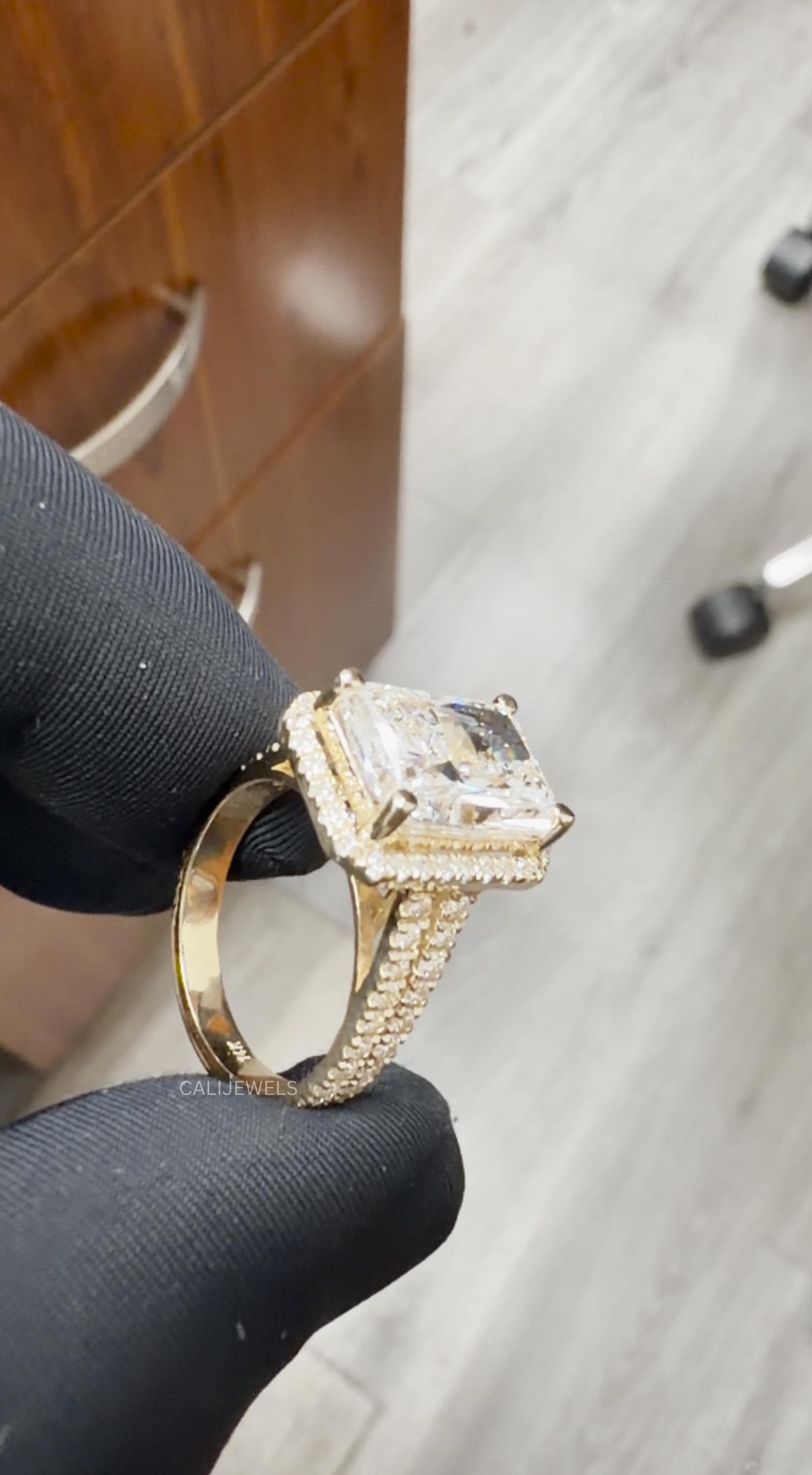 Radiant Cut Lab Grown Diamond Engagement Ring