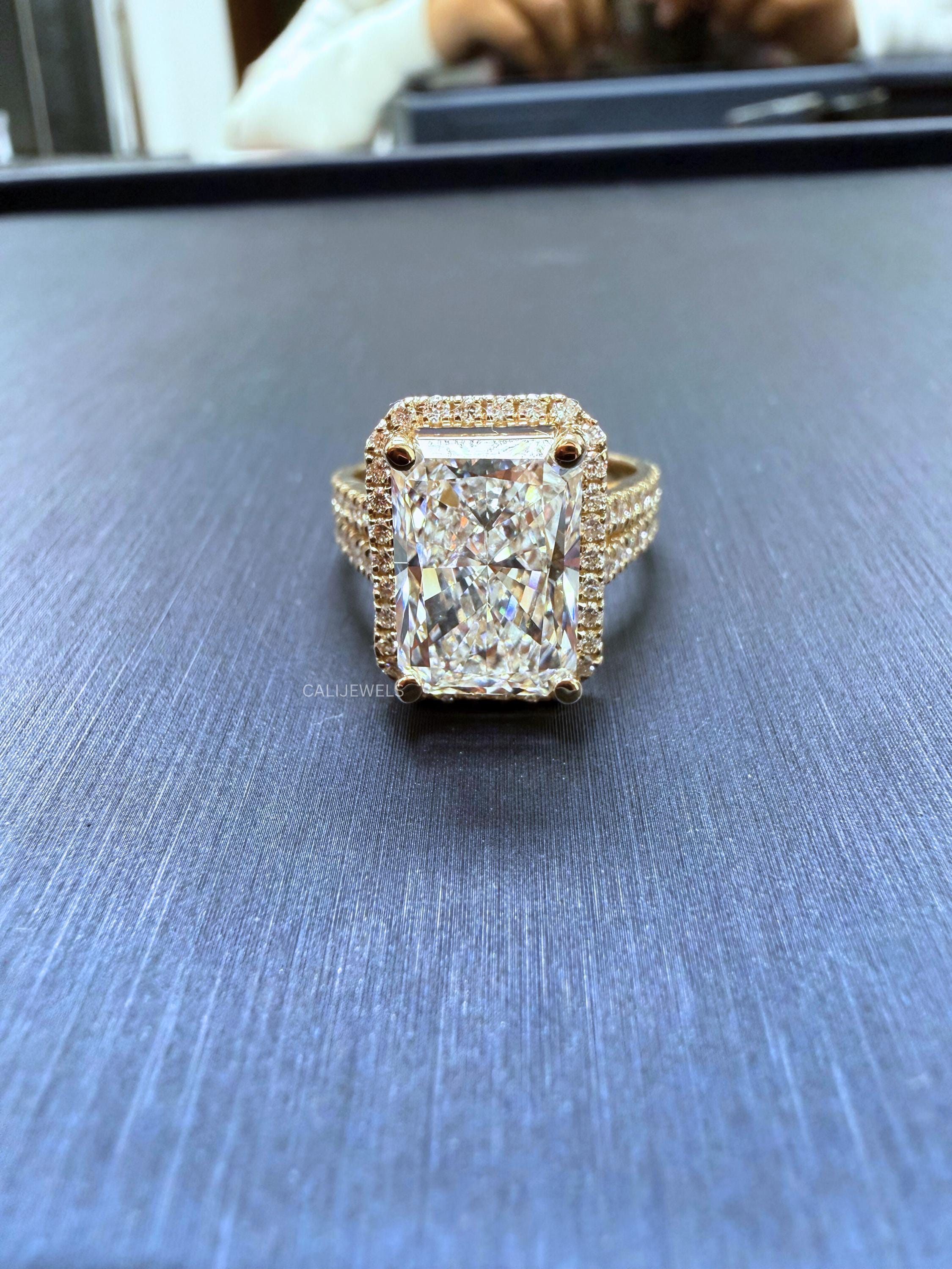 Radiant Cut Lab Grown Diamond Engagement Ring