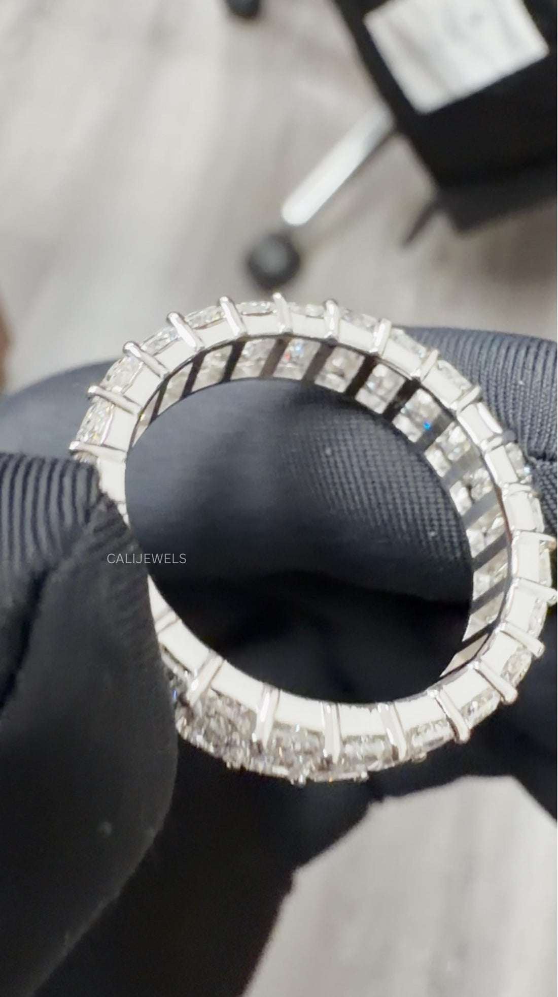 Radiant Cut Lab Grown Diamond Full Eternity Band