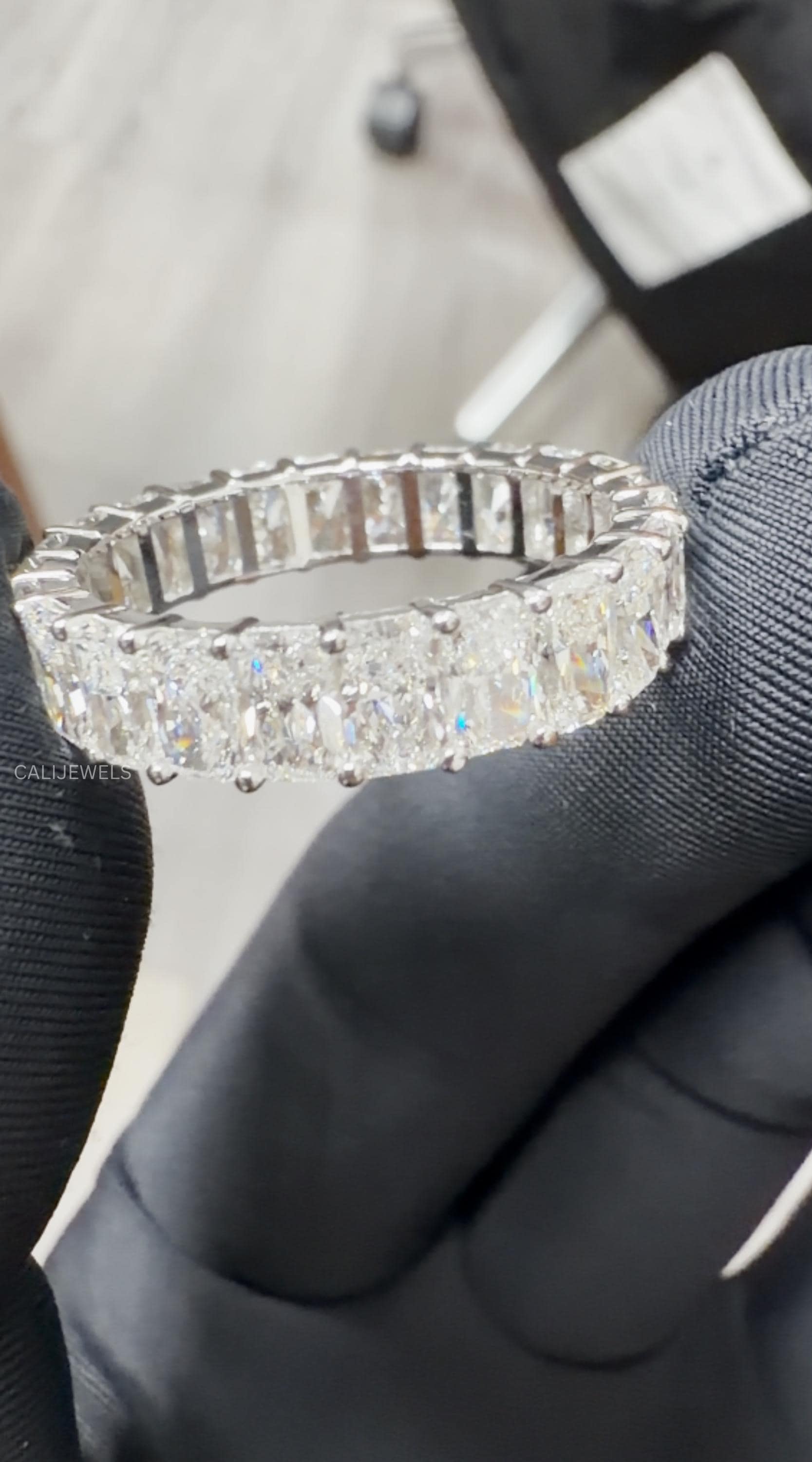 Radiant Cut Lab Grown Diamond Full Eternity Band