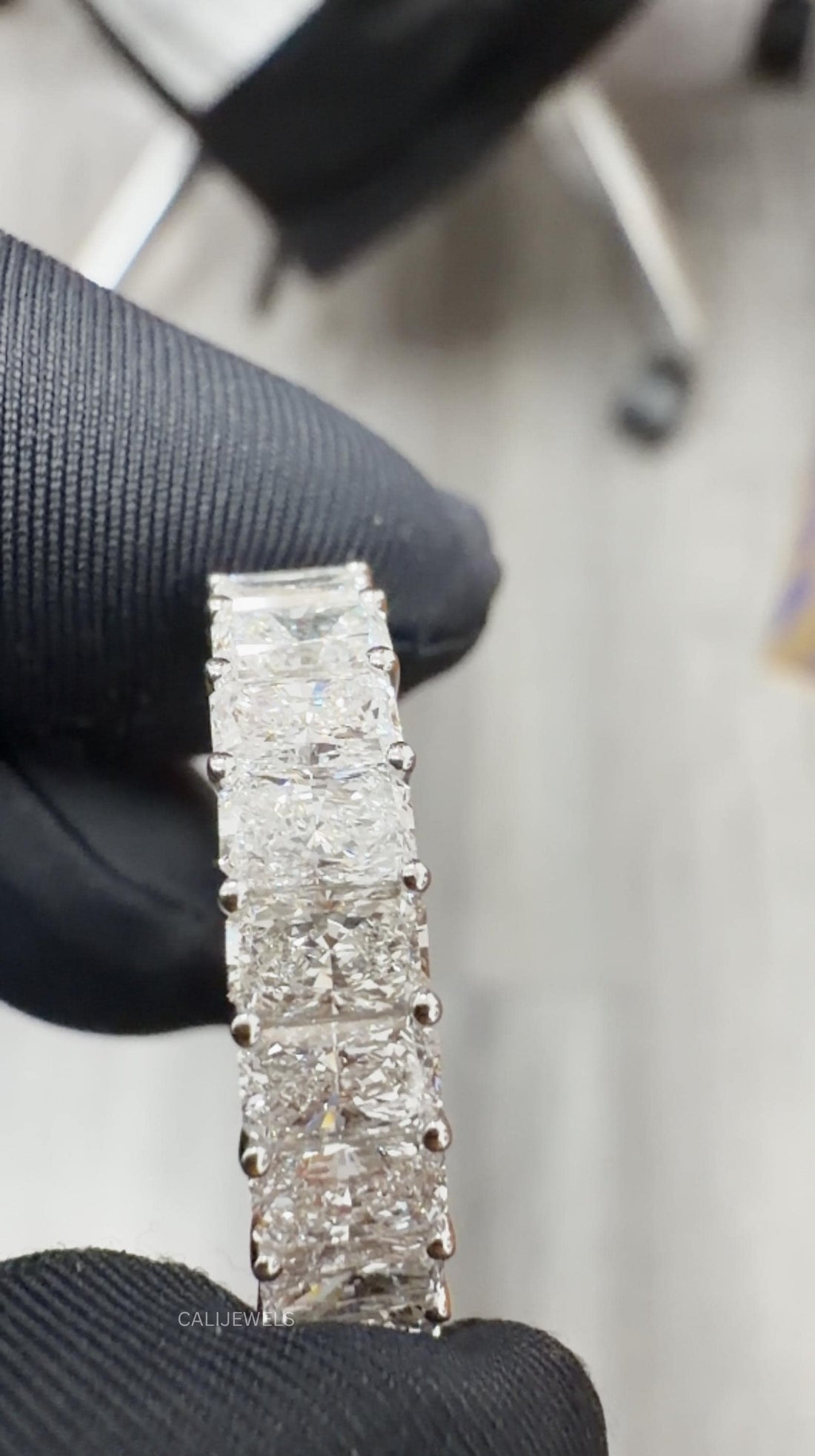 Radiant Cut Lab Grown Diamond Full Eternity Band