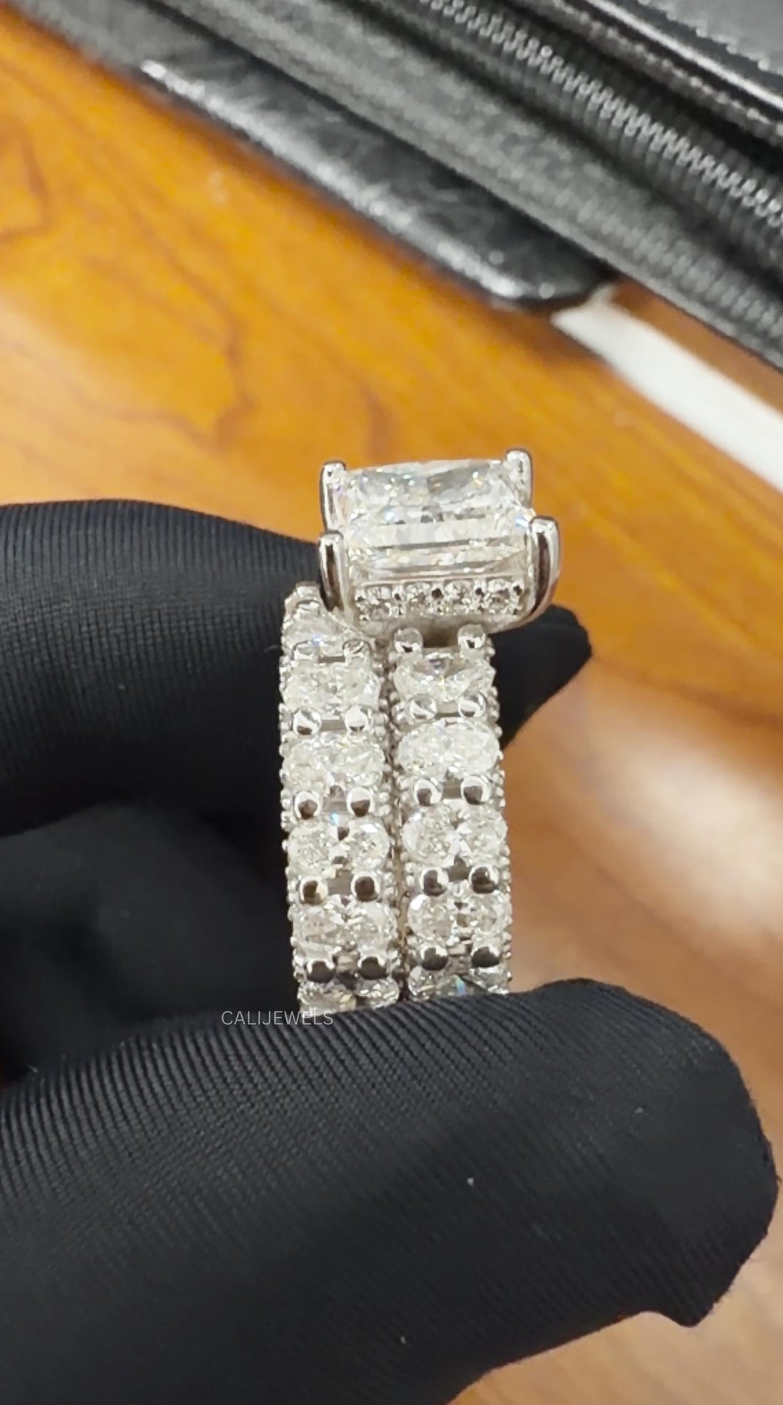 Princess Cut  Lab Grown Diamond Bridal Ring Set