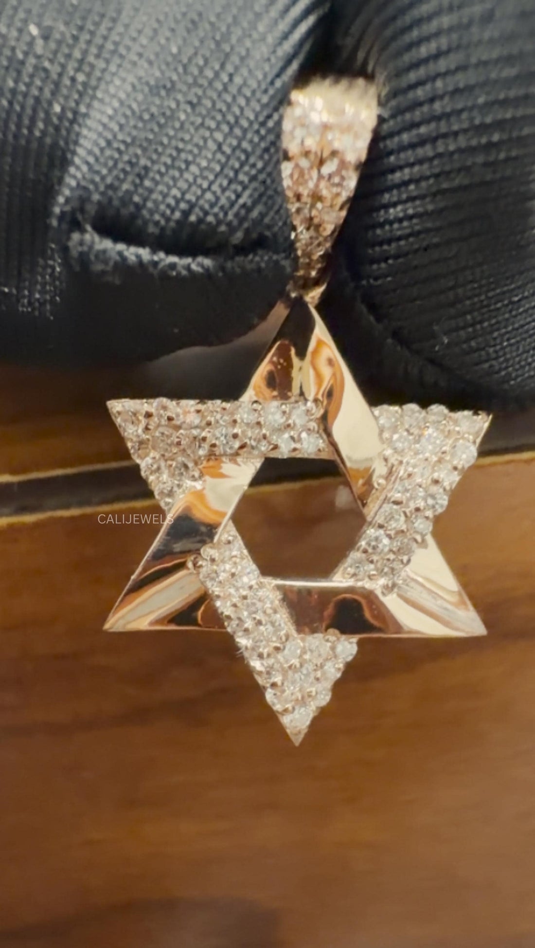 Star of David Lab Grown Diamond Pendant Necklace