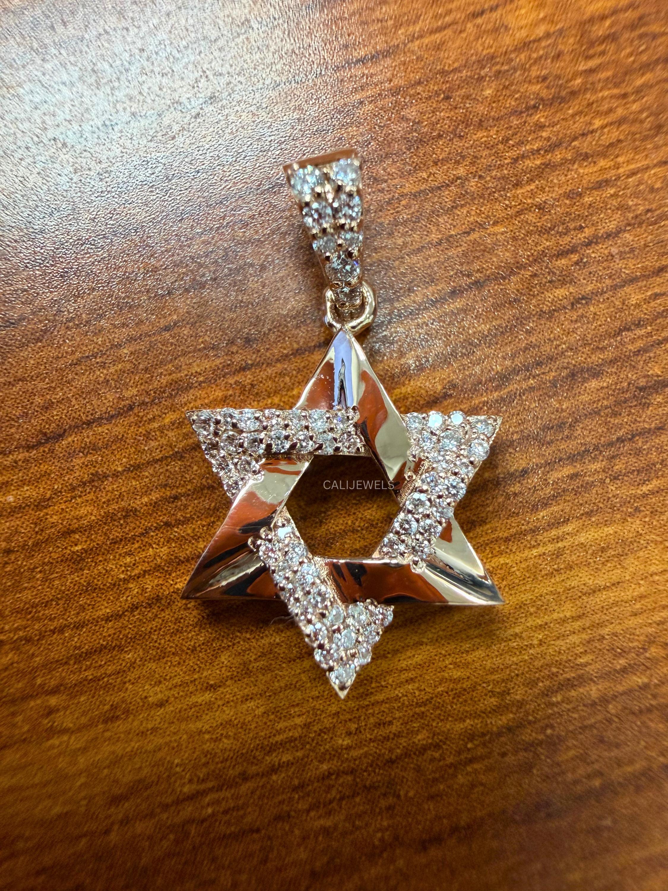 Star of David Lab Grown Diamond Pendant Necklace
