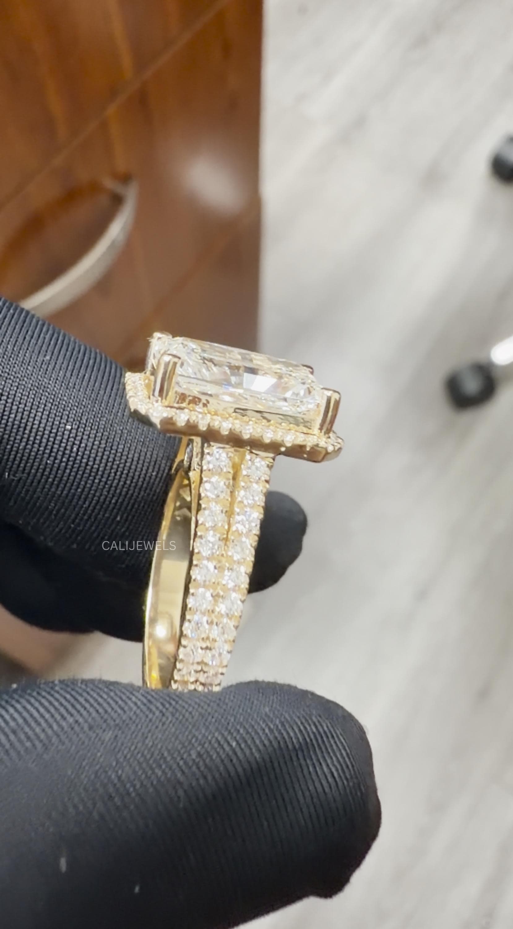 Radiant Cut Lab Grown Diamond Engagement Ring