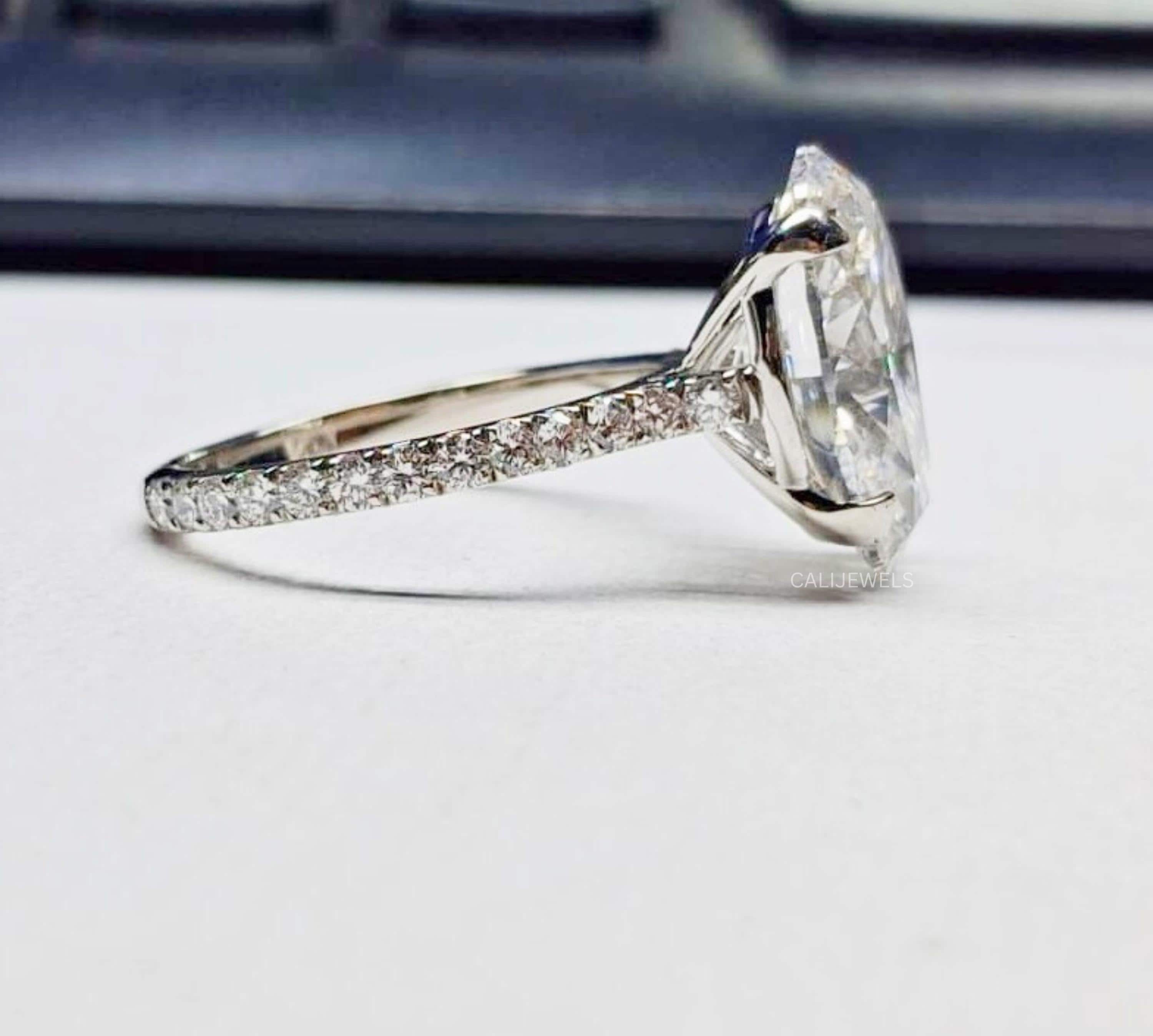 Oval Cut Lab Grown Diamond Engagement Ring