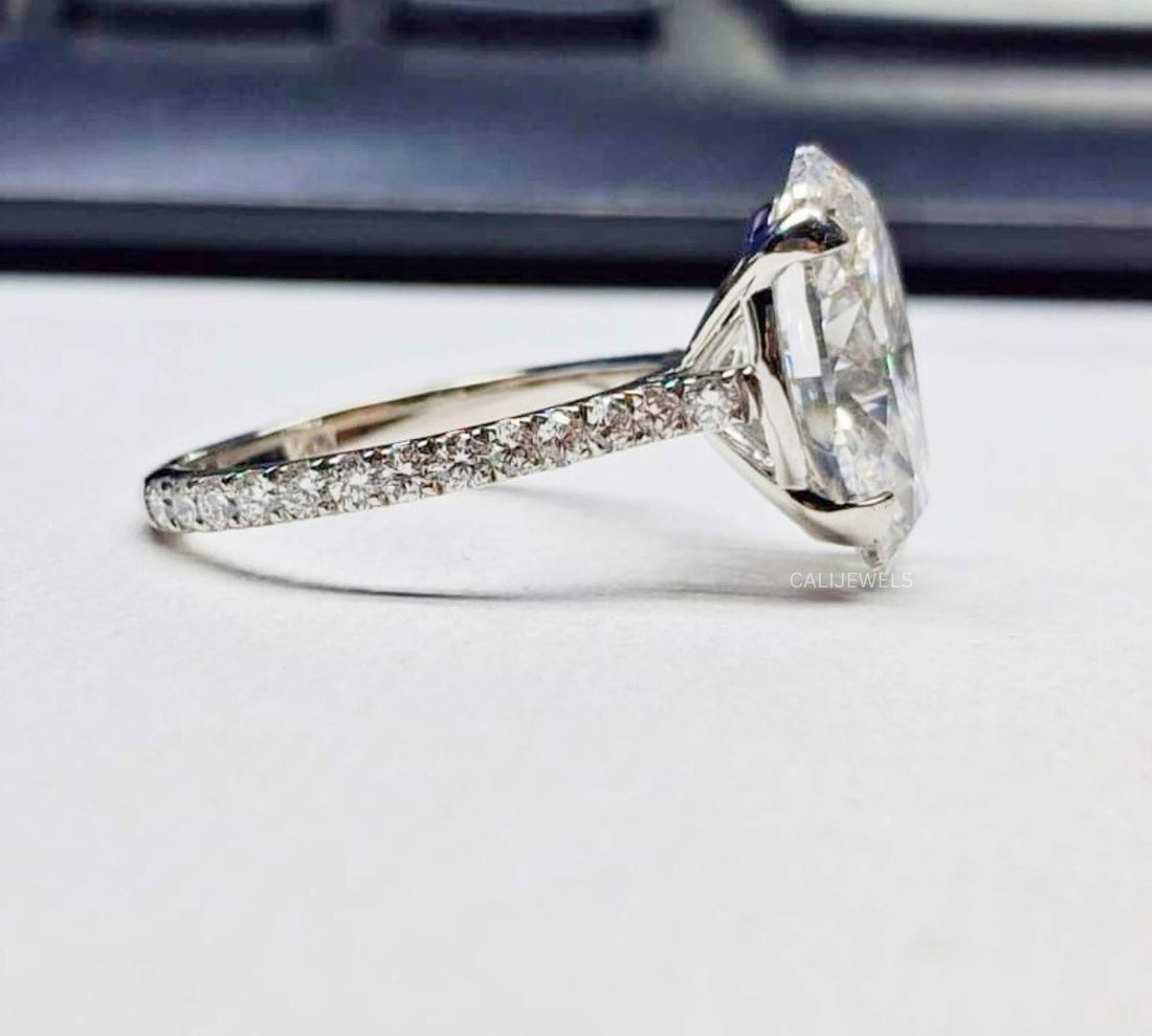 Oval Cut Lab Grown Diamond Engagement Ring