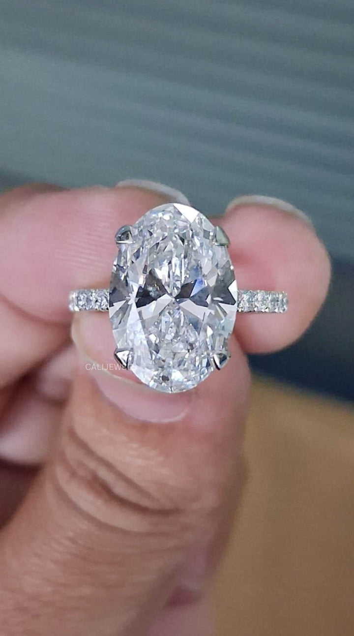 Oval Cut Lab Grown Diamond Engagement Ring