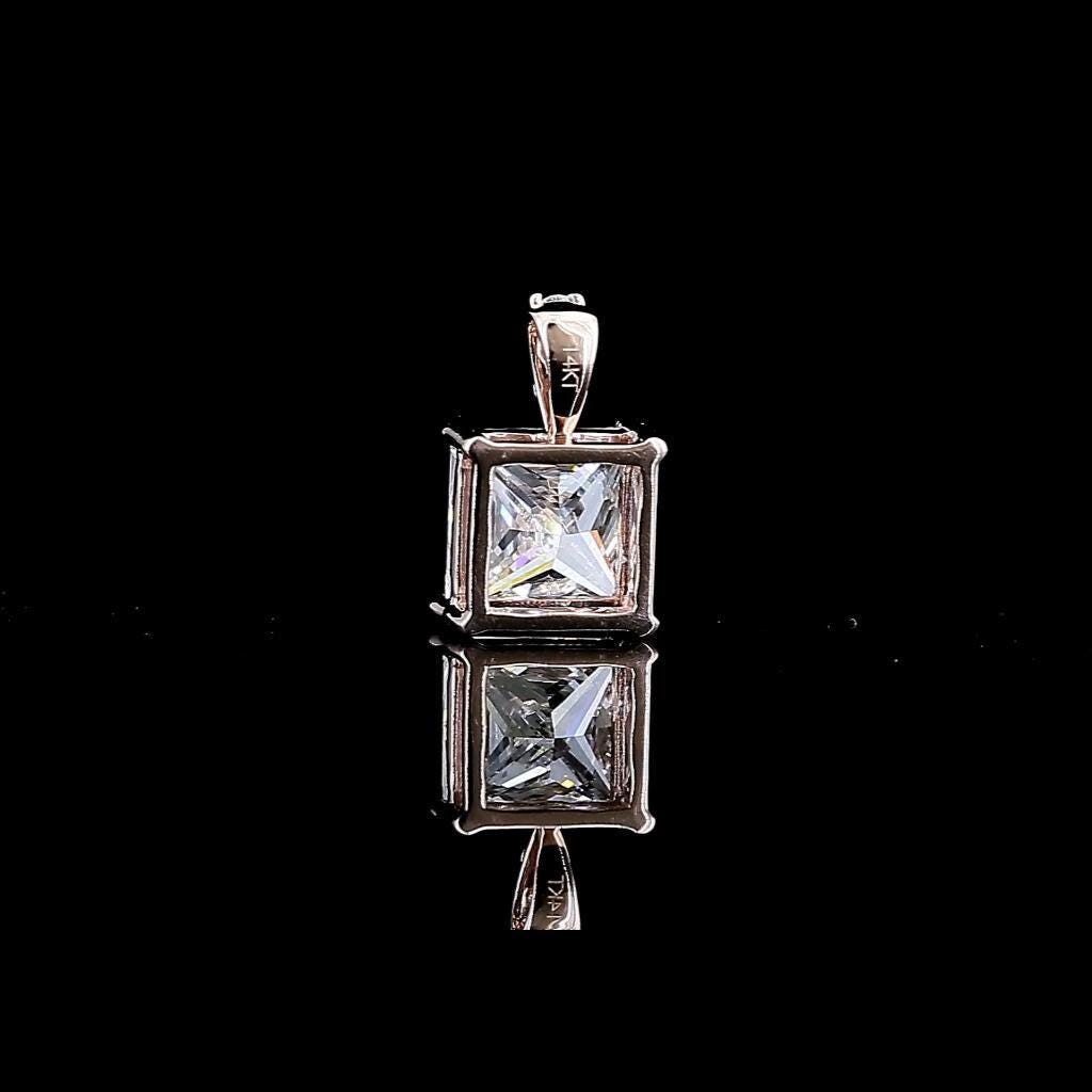 Princess Cut Lab Grown Diamond Pendant