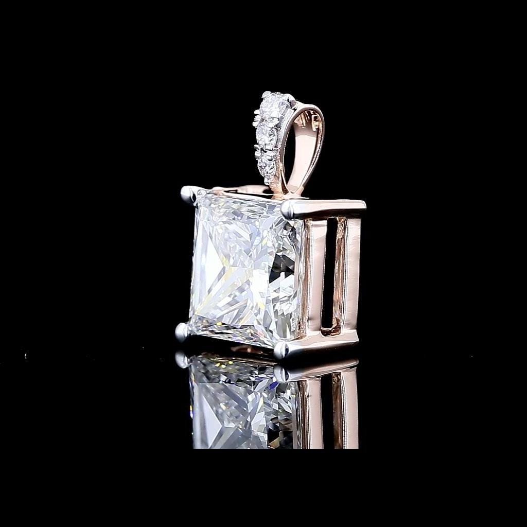 Princess Cut Lab Grown Diamond Pendant