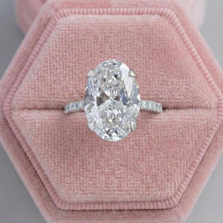 Oval Cut Lab Grown Diamond Engagement Ring