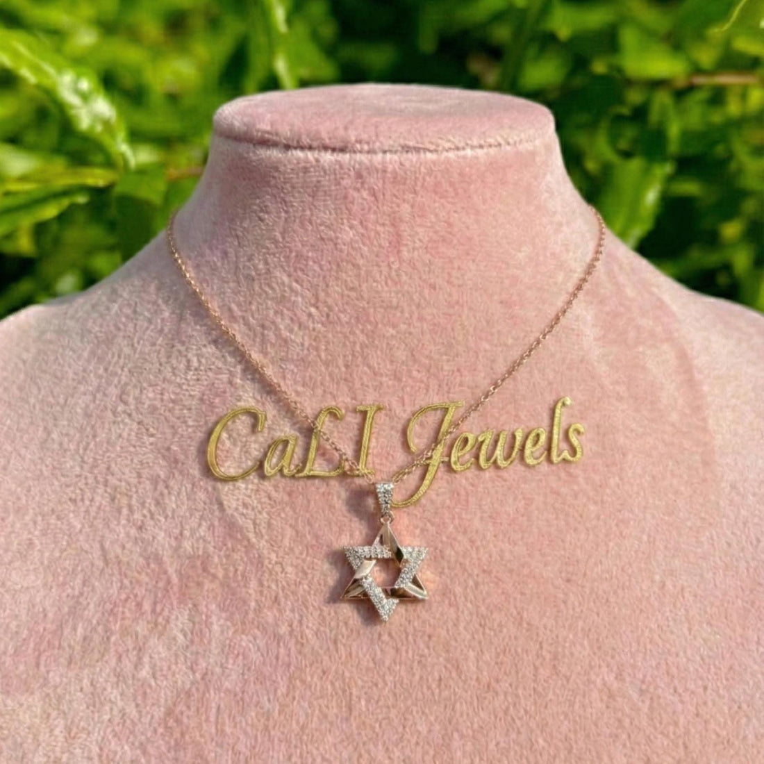 Star of David Lab Grown Diamond Pendant Necklace
