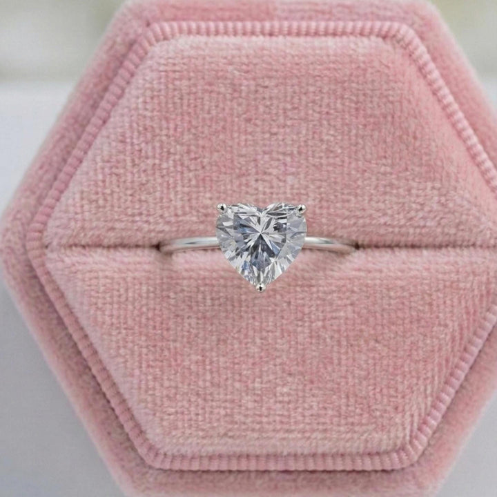 Heart Cut Lab Grown Diamond Engagement Ring