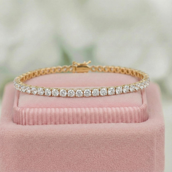 Round Cut Lab Diamond Tennis Bracelet