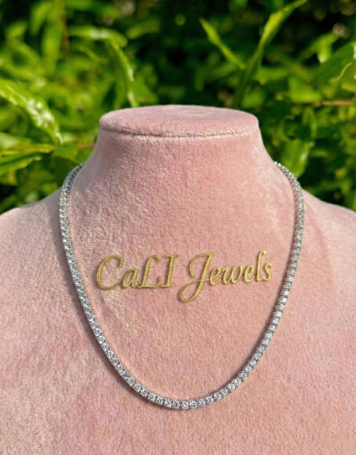 2.00 MM Round Cut Lab Diamond Tennis Necklace