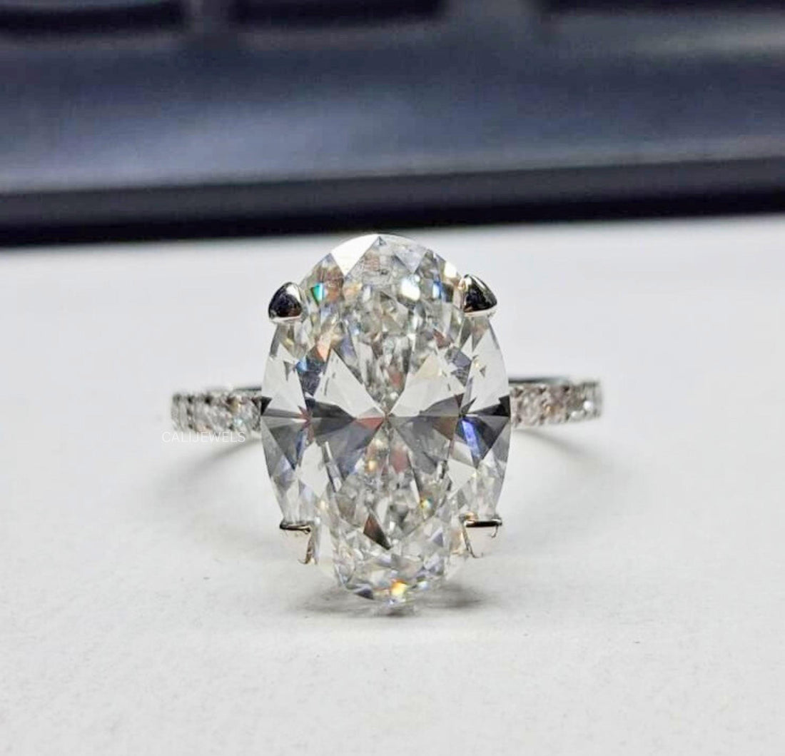 Oval Cut Lab Grown Diamond Engagement Ring