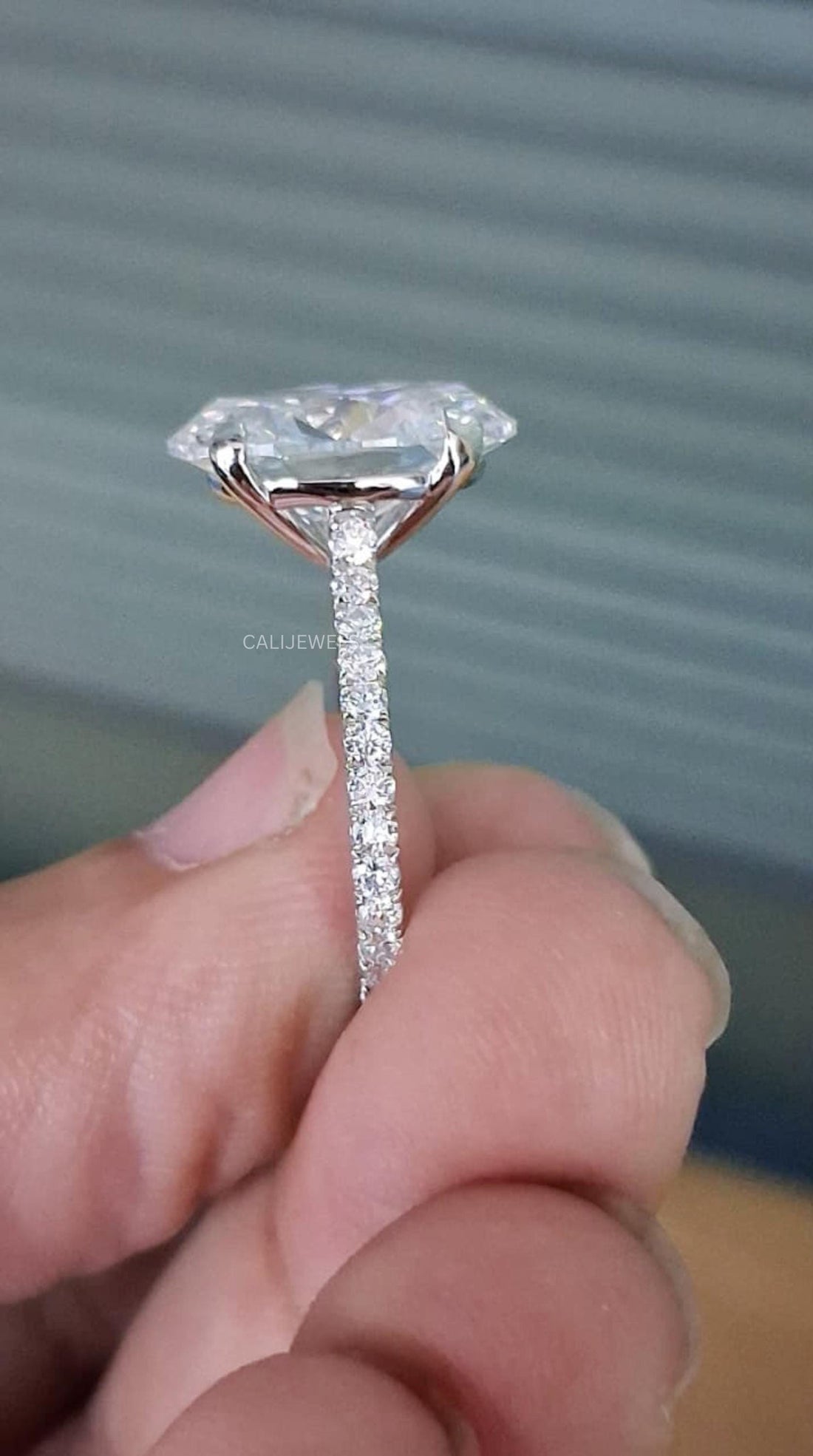 Oval Cut Lab Grown Diamond Engagement Ring