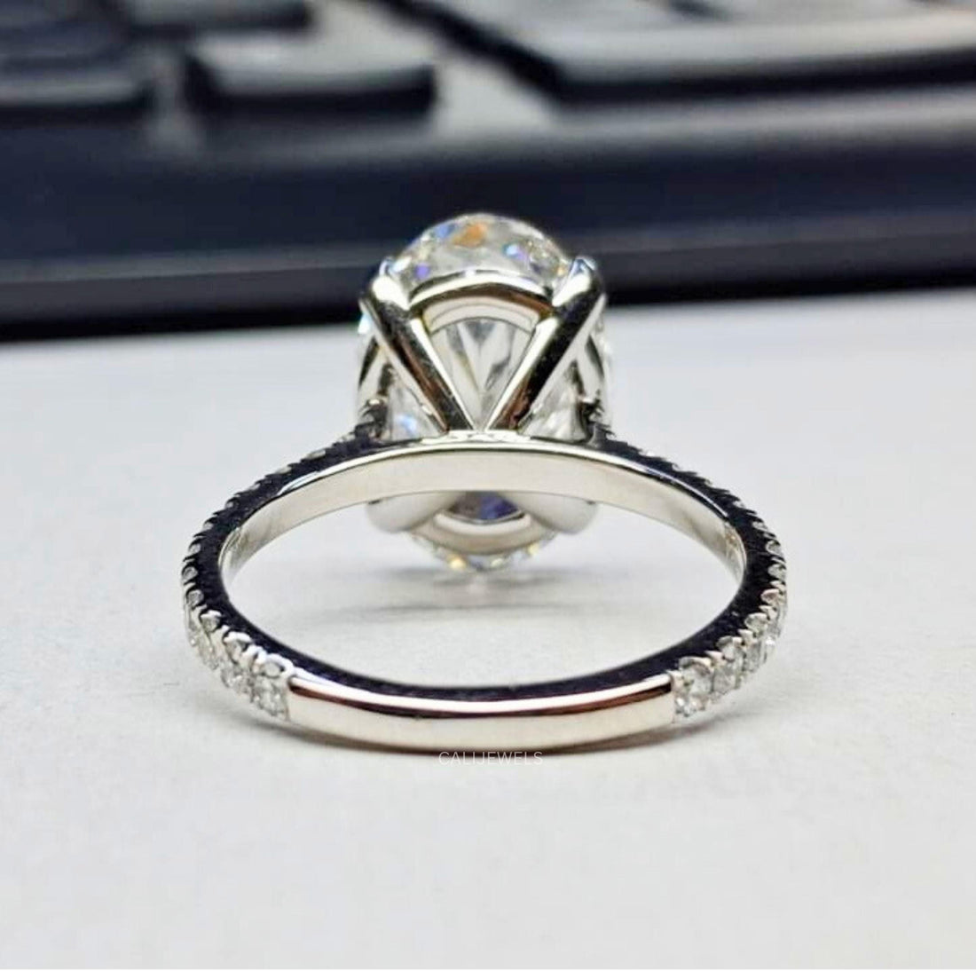 Oval Cut Lab Grown Diamond Engagement Ring