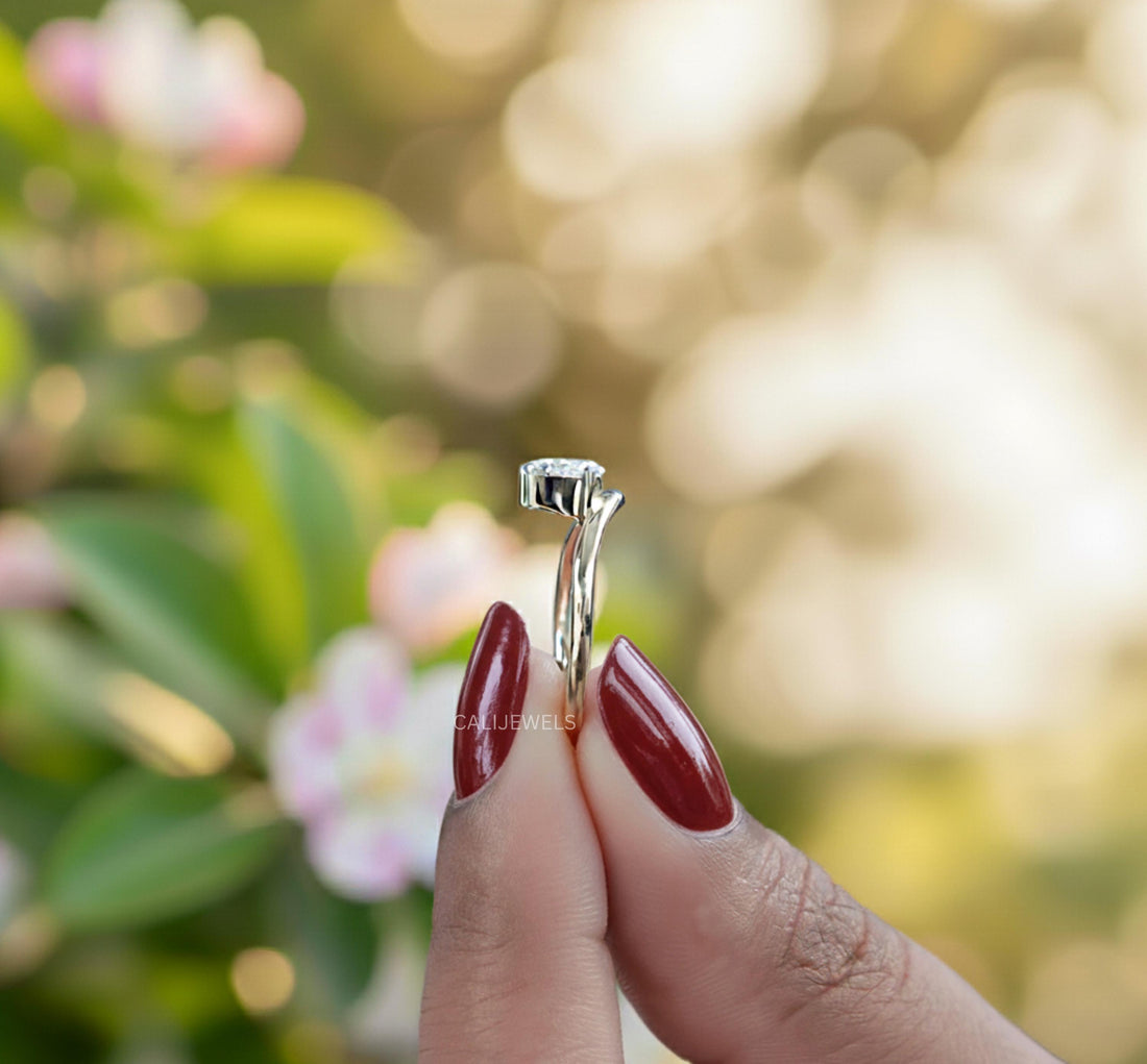 Pear Cut Lab Grown Diamond Pinky Ring