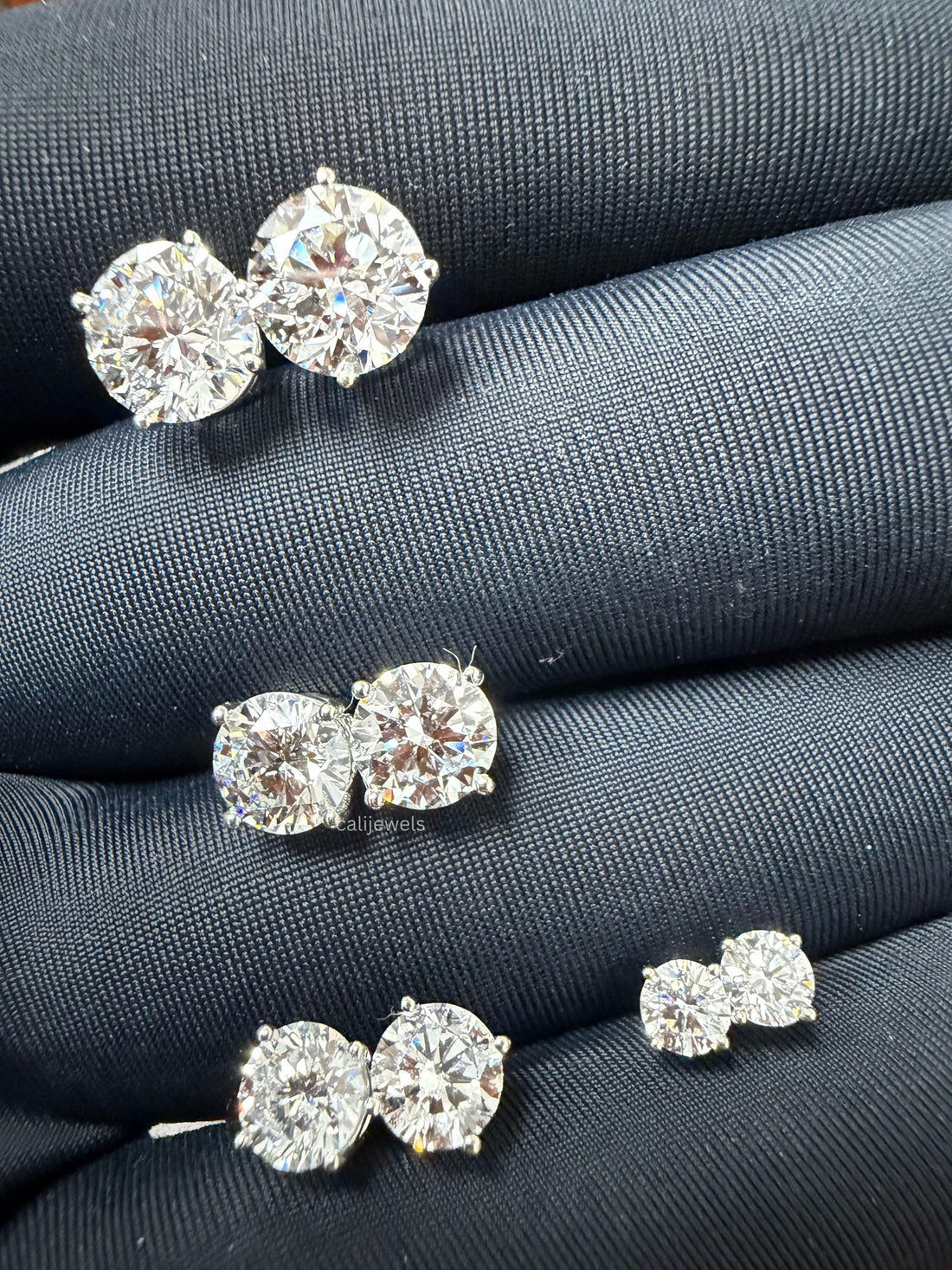 Round Cut Lab Grown Diamond Stud Earrings