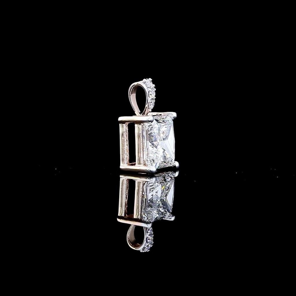 Princess Cut Lab Grown Diamond Pendant
