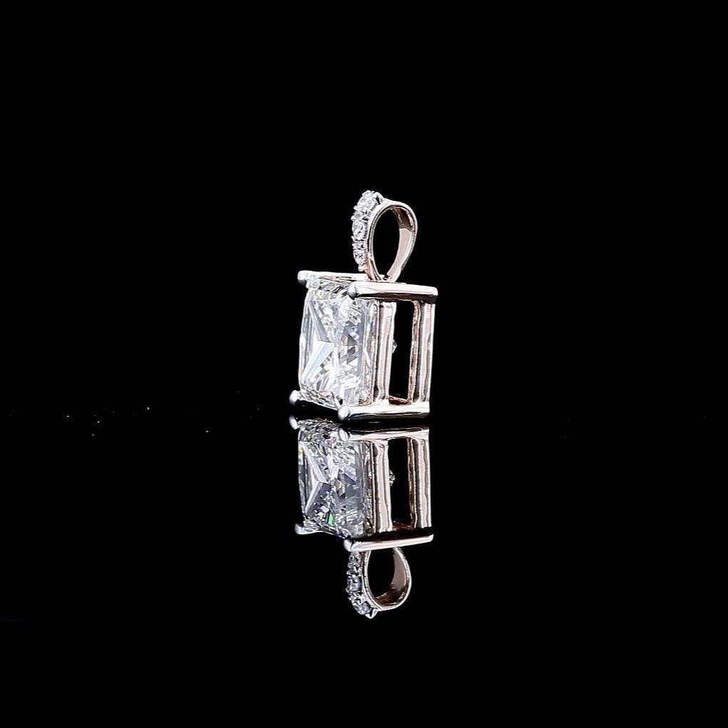 Princess Cut Lab Grown Diamond Pendant