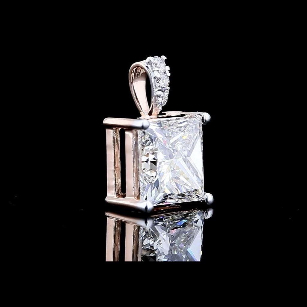 Princess Cut Lab Grown Diamond Pendant