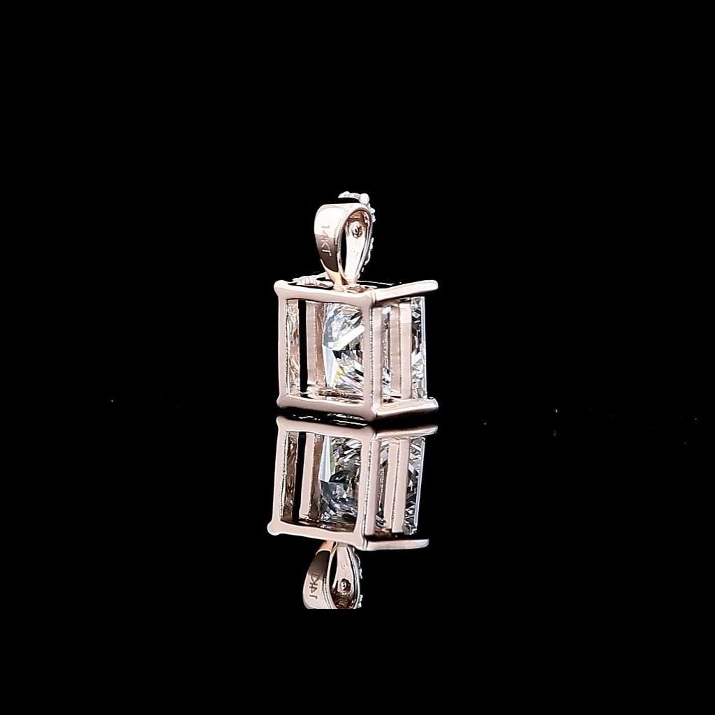 Princess Cut Lab Grown Diamond Pendant